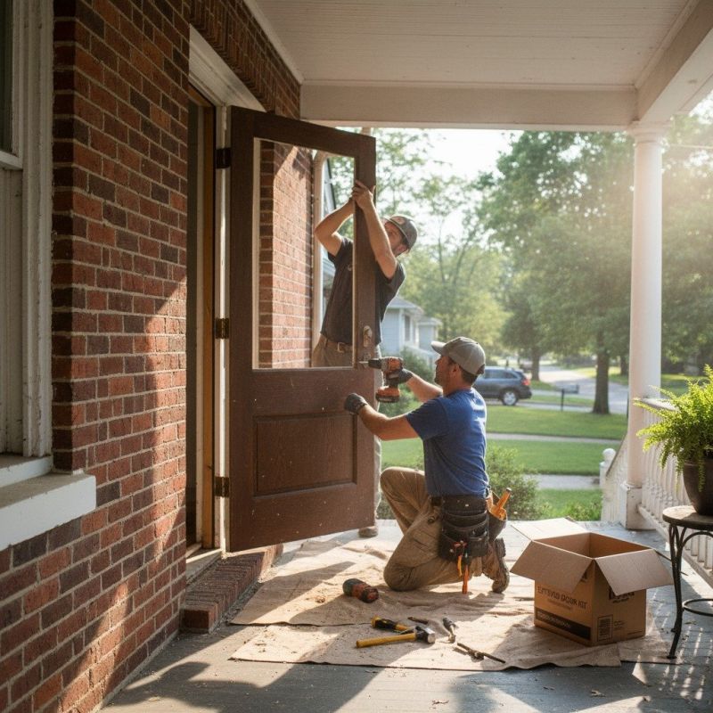 Front Porch Brick Repair detail