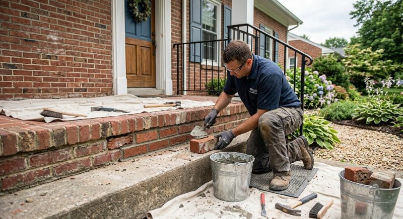 Front Porch Brick Repair Service